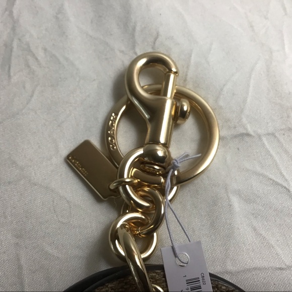 πNWT COACH Bumble Bee Signature Mirror Bag Tote Charm Key Chain MFSRP68. C8622. - Picture 4 of 15